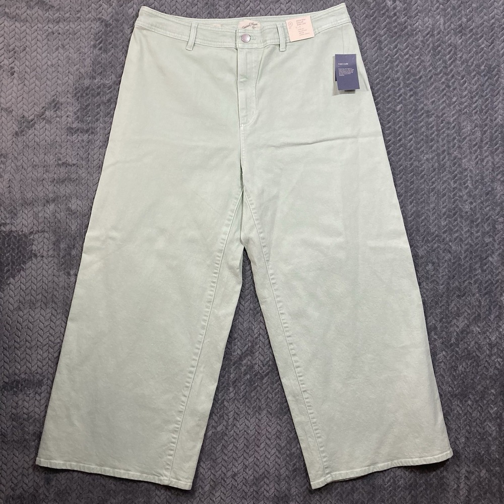 Universal Thread Jeans Womens 17 High Rise Sailor Wide Leg Mint Stretch NEW